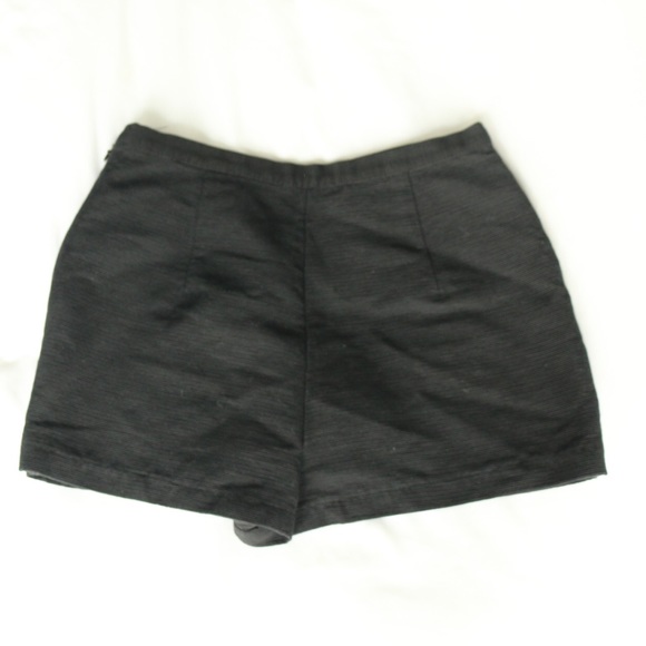 Black Topshop High Waisted Shorts - Picture 3 of 3